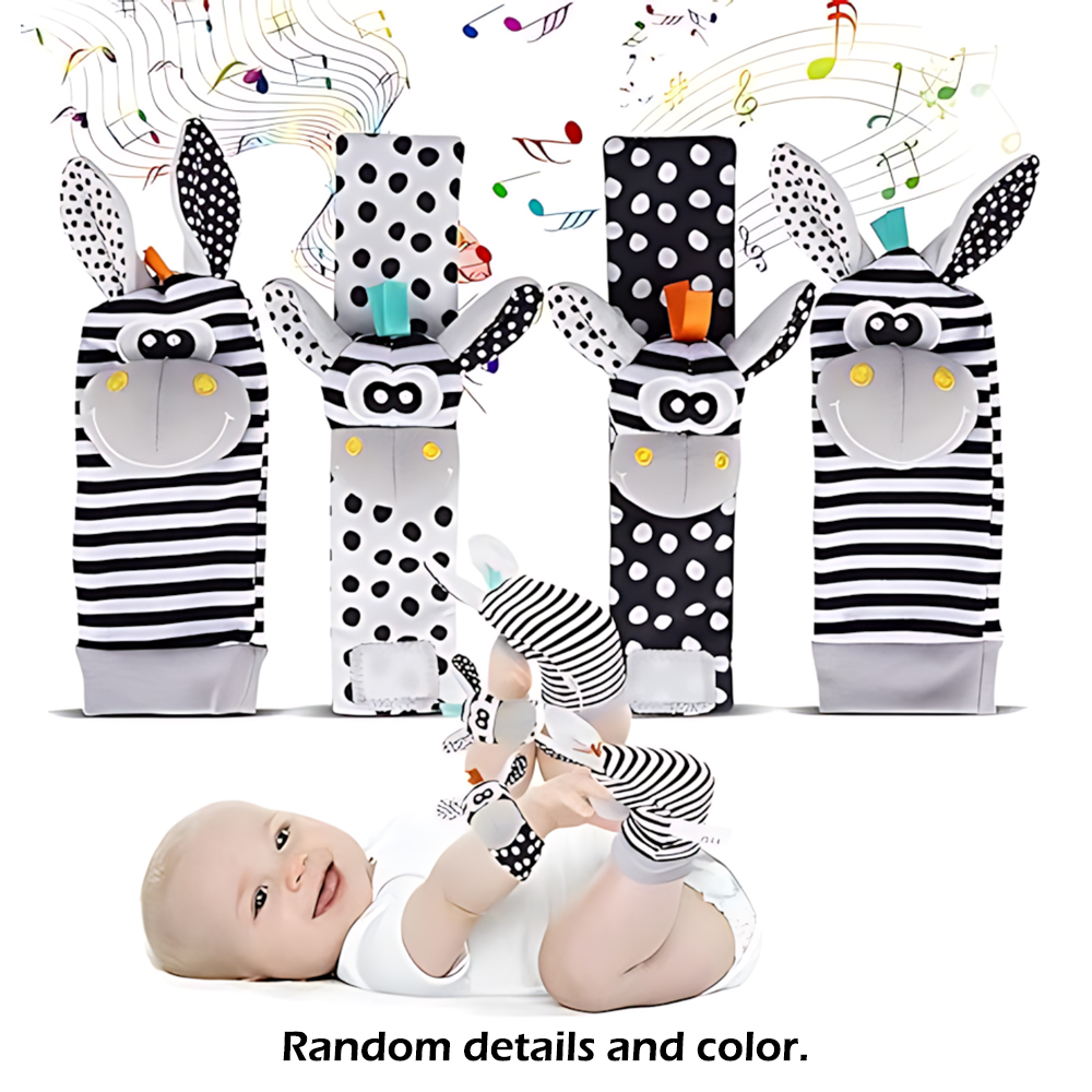4pcs/Set Baby Infant Wrist Rat - Toddler Sock Set ulasan dan harga