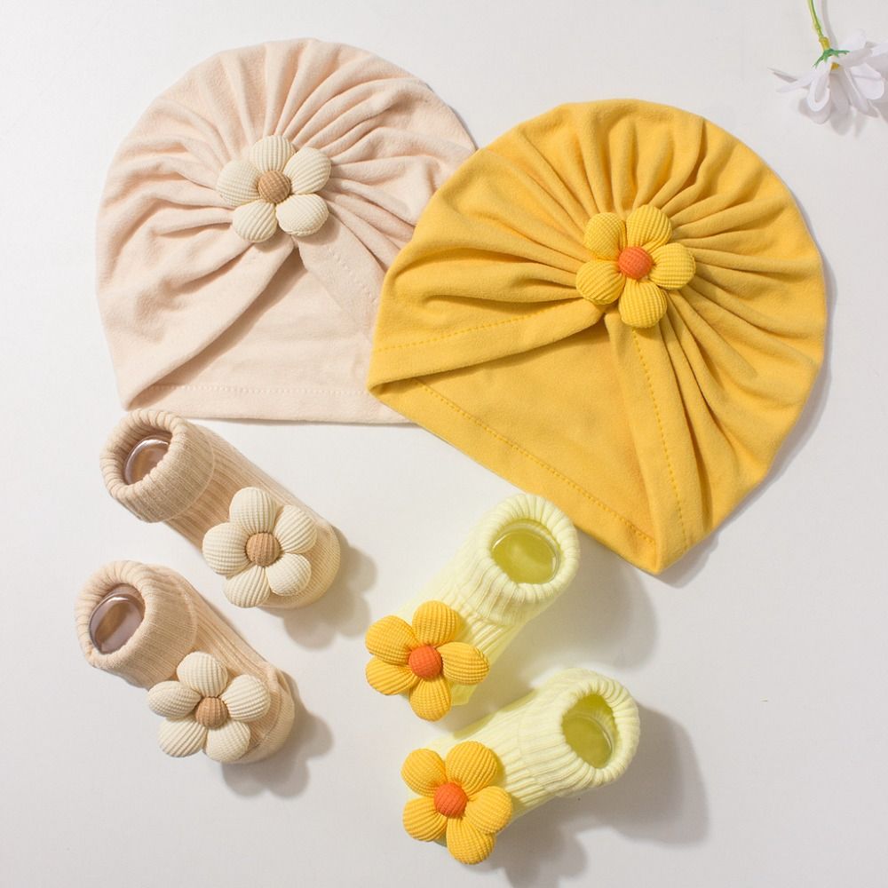 Sweet Big Flower Baby Hat Sock - Toddler Sock Set ulasan dan harga