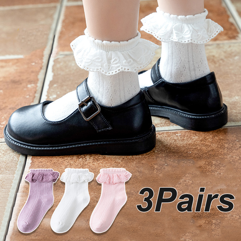 3Pairs/set Kids Girls Ankle So - Toddler Sock Set ulasan dan harga