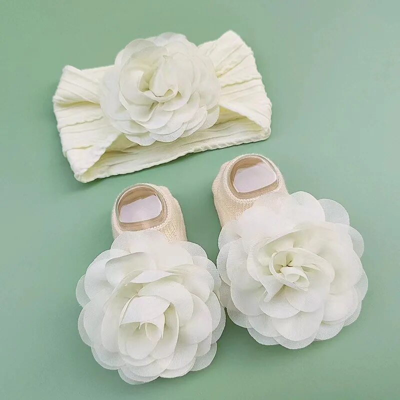 Cute Baby Socks+ Headbands Set - Toddler Sock Set ulasan dan harga