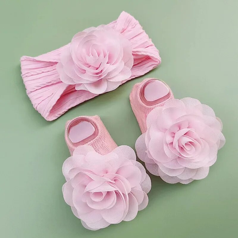 Cute Baby Socks+ Headbands Set - Toddler Sock Set ulasan dan harga