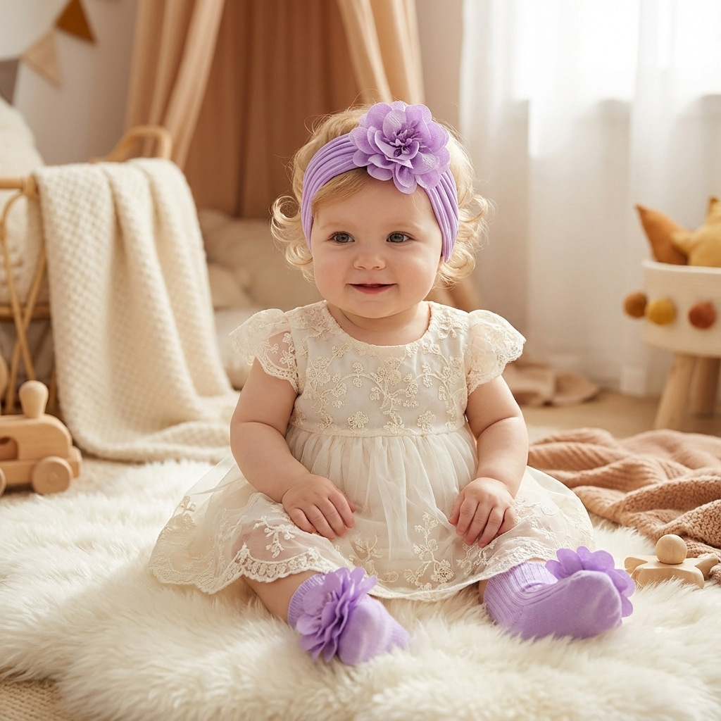 Baby Headband and Socks Two-Pi - Toddler Sock Set ulasan dan harga