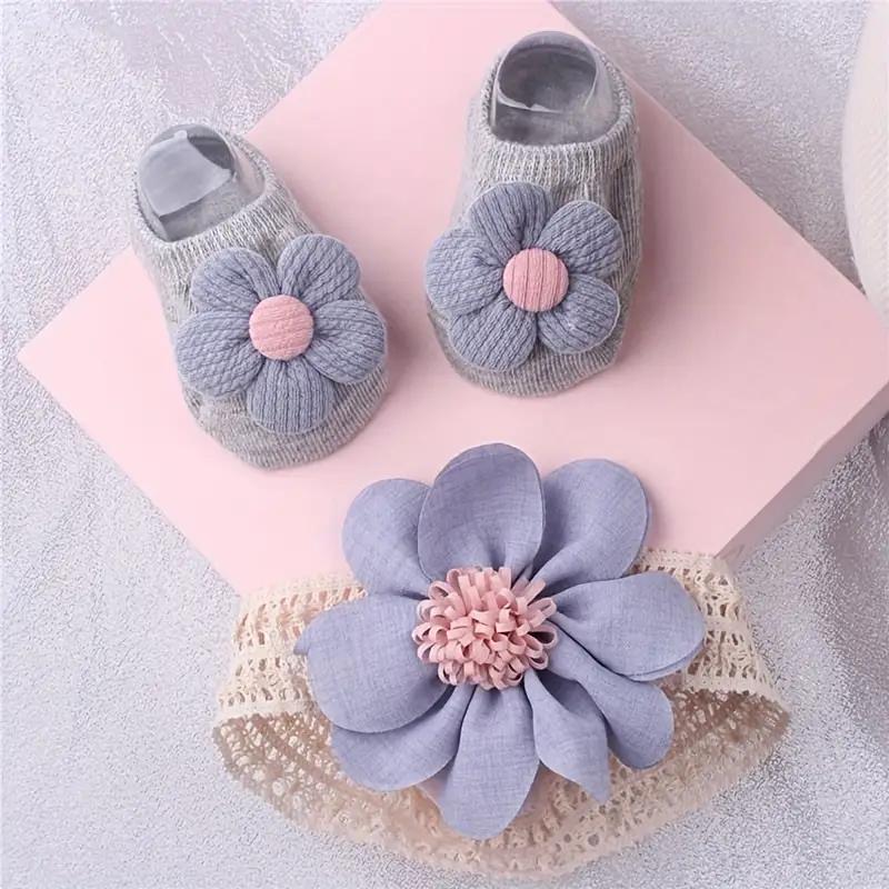 Baby flower hair with sock set - Toddler Sock Set ulasan dan harga