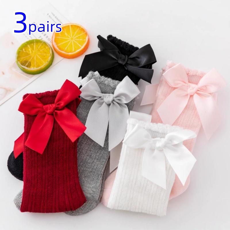 3Pairs/set Baby Girls Socks Bi - Toddler Sock Set ulasan dan harga