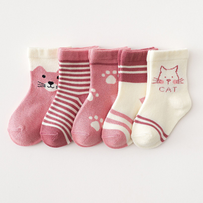 5Pairs/Set Cartoon Baby Girl S - Toddler Sock Set ulasan dan harga