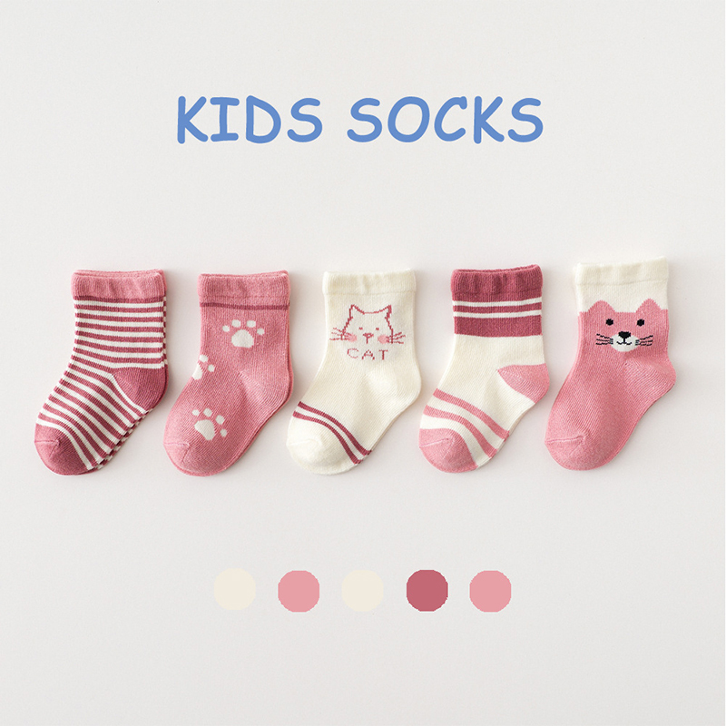 5Pairs/Set Cartoon Baby Girl S - Toddler Sock Set ulasan dan harga