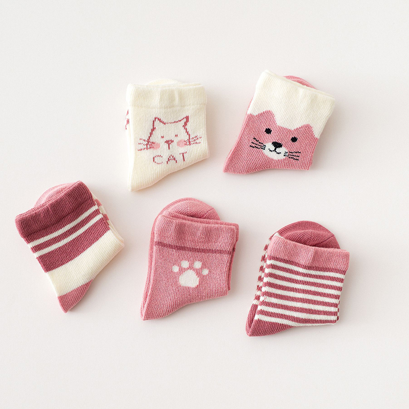 5Pairs/Set Cartoon Baby Girl S - Toddler Sock Set ulasan dan harga