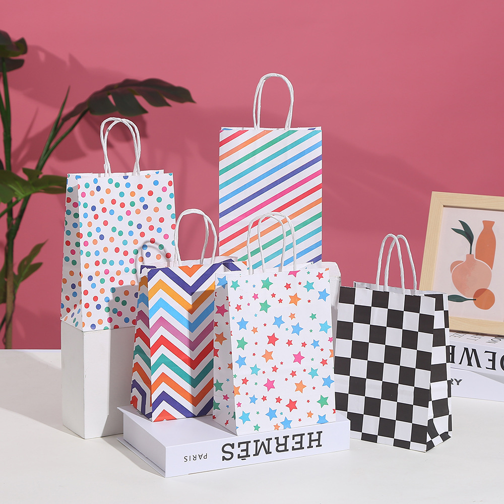 30pcs Stripe Kraft Paper Gift  - Baby Zebra Clothing ulasan dan harga