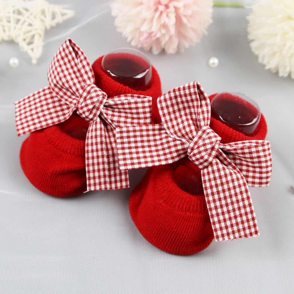 Christmas Gift Cotton Bow Head - Toddler Sock Set ulasan dan harga